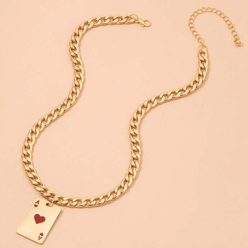 Playing Card Charm Necklace